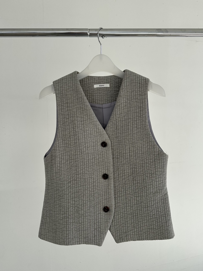 MAINT東大門㊣代購女裝新款推薦25秋冬人氣熱賣時尚馬甲絎縫MAINT馬甲圖色2