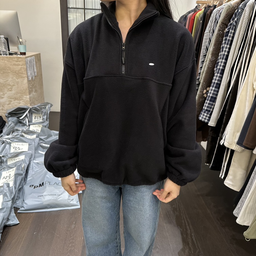 VIBELLE韓國代購㊣女裝新品休閑推薦時尚熱賣25秋冬職業衛衣VIBELLE衛衣圖色3黑色