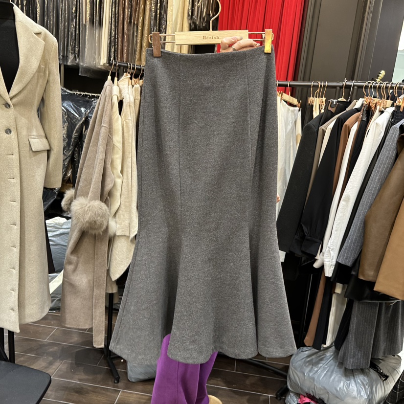HERISH-HAUTE韓國直郵㊣女士新款推薦熱賣休閑25秋冬職業長裙HERISH-HAUTE長裙圖色2