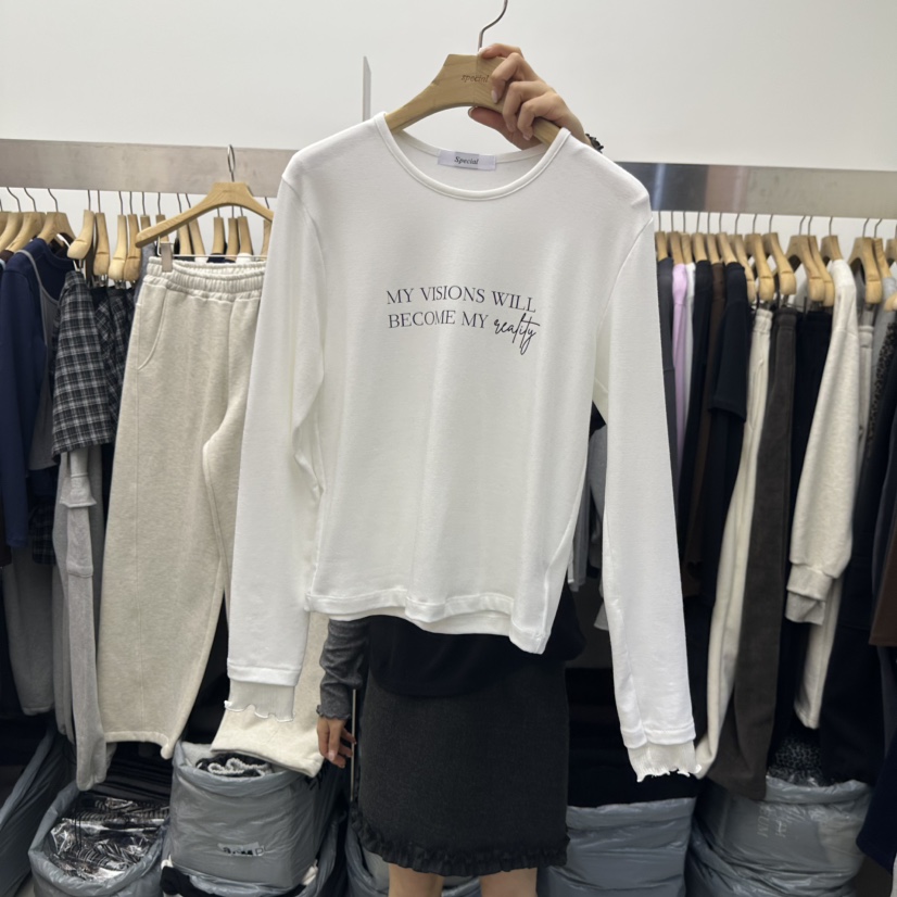 SPECIAL韓國代購㊣女士新款休閑時尚熱賣25秋冬職業長袖T恤SPECIAL長袖T恤圖色2