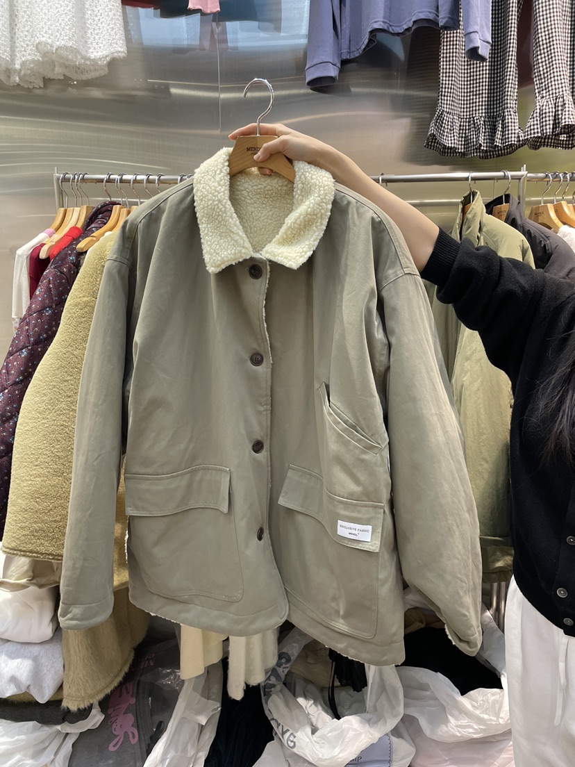 MENDL S東大門㊣代購女士新品休閑推薦熱賣夾克里外穿棉質MENDL S夾克圖色1