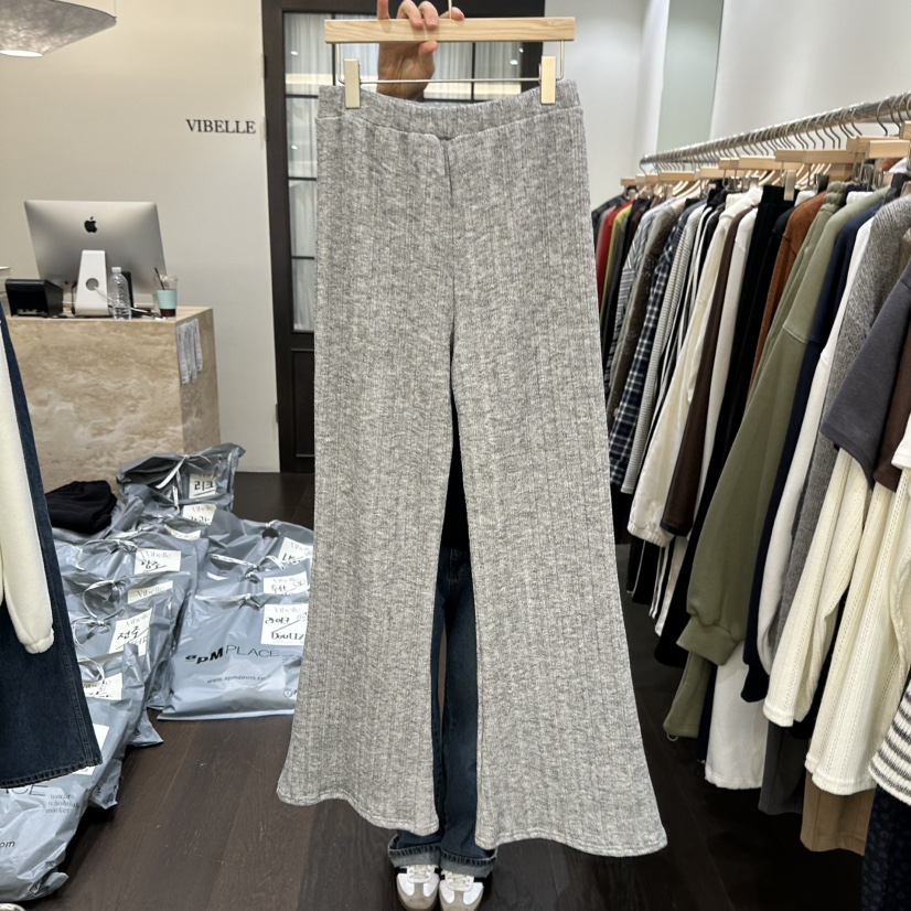VIBELLE東大門㊣實拍女士新品人氣職業推薦25秋冬休閑褲羊毛VIBELLE休閑褲圖色3