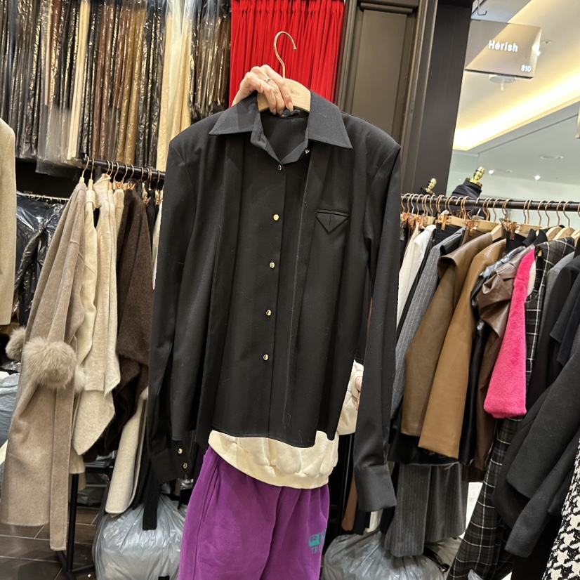 HERISH-HAUTE韓國直郵㊣女裝新品25秋冬推薦襯衫蕾絲衫含領帶HERISH-HAUTE襯衫/蕾絲衫圖色3