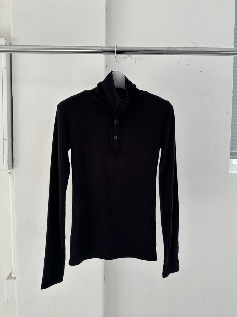 MAINT東大門㊣直郵女士新款推薦職業人氣休閑時尚長袖T恤紐扣MAINT長袖T恤圖色2黑色