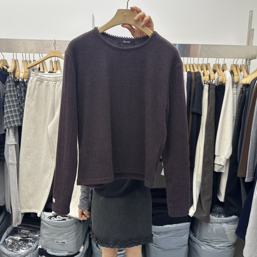 SPECIAL韓國直郵㊣女士新款人氣時尚推薦休閑熱賣25秋冬長袖T恤SPECIAL長袖T恤圖色5