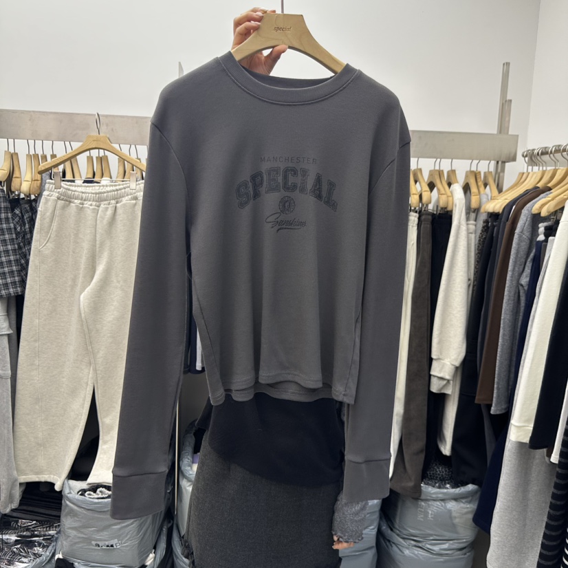 SPECIAL韓國代購㊣女士新品25秋冬休閑職業熱賣時尚長袖T恤SPECIAL長袖T恤圖色3