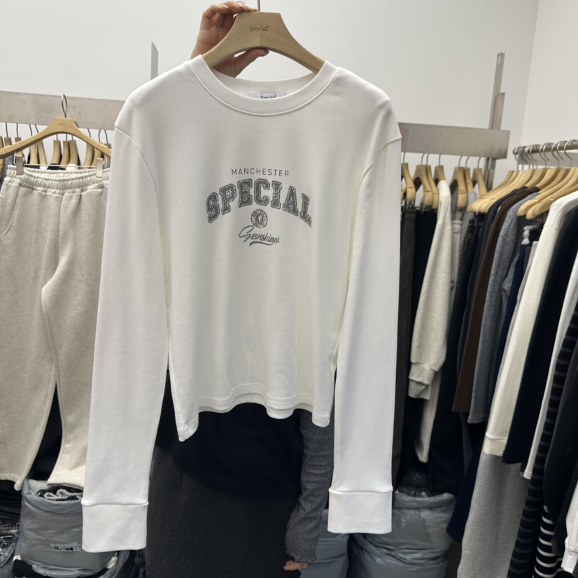 SPECIAL韓國代購㊣女士新品25秋冬休閑職業熱賣時尚長袖T恤SPECIAL長袖T恤圖色4