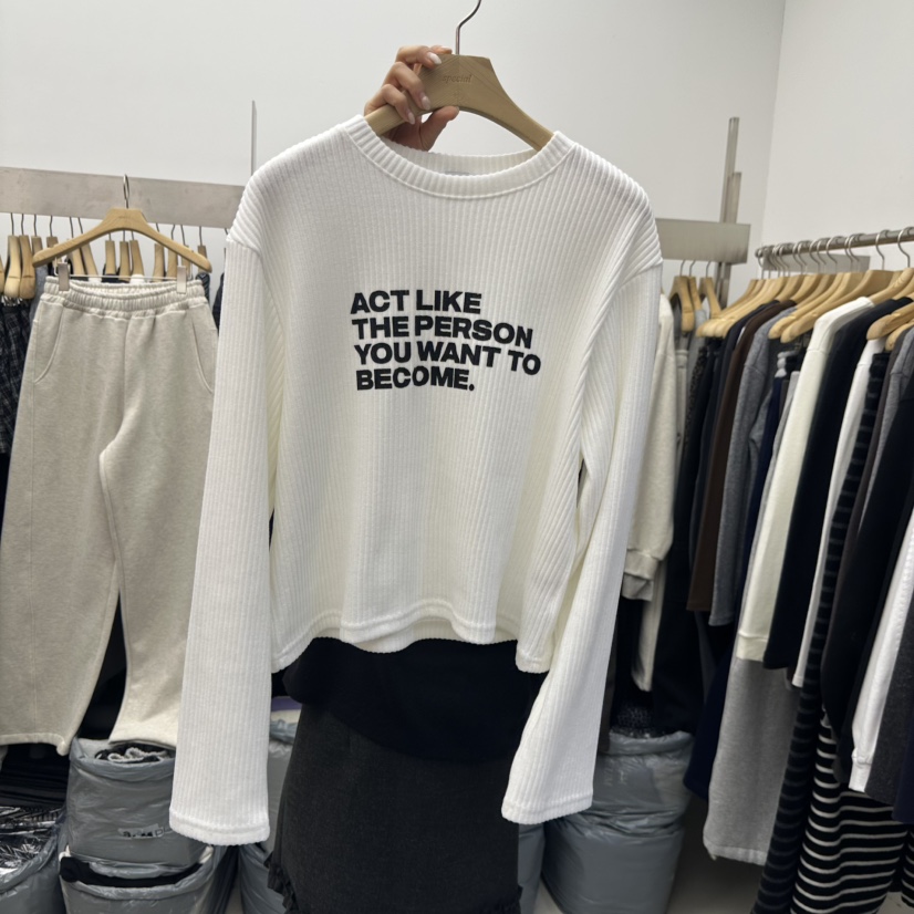 SPECIAL東大門㊣直郵女士新款休閑推薦熱賣人氣25秋冬長袖T恤SPECIAL長袖T恤圖色1