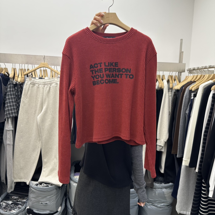 SPECIAL東大門㊣直郵女士新款休閑推薦熱賣人氣25秋冬長袖T恤SPECIAL長袖T恤圖色2