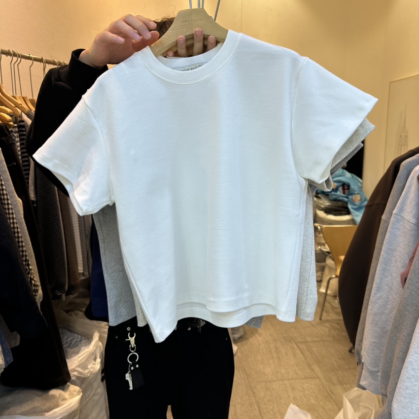 AND FLOYD韓國代購㊣女裝新品熱賣25秋冬職業人氣時尚休閑T恤stunning and FloydT恤圖色1