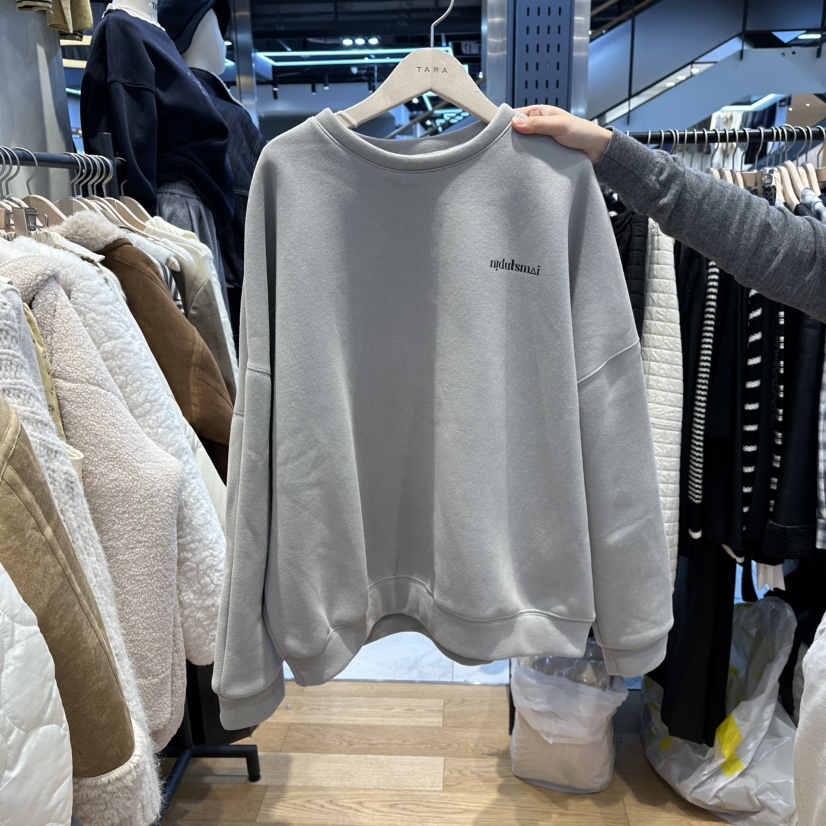 TARA韓國代購㊣女士新款時尚推薦熱賣25秋冬職業休閑衛衣加絨TARA衛衣圖色1