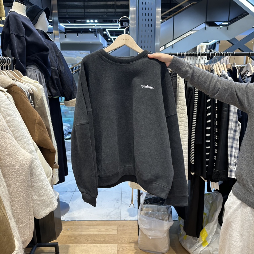 TARA韓國代購㊣女士新款時尚推薦熱賣25秋冬職業休閑衛衣加絨TARA衛衣圖色2