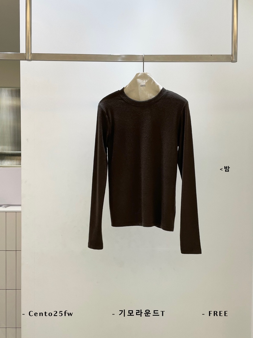 CENTO東大門㊣代購女士新品休閑推薦職業人氣25秋冬長袖T恤CENTO長袖T恤圖色3棕色