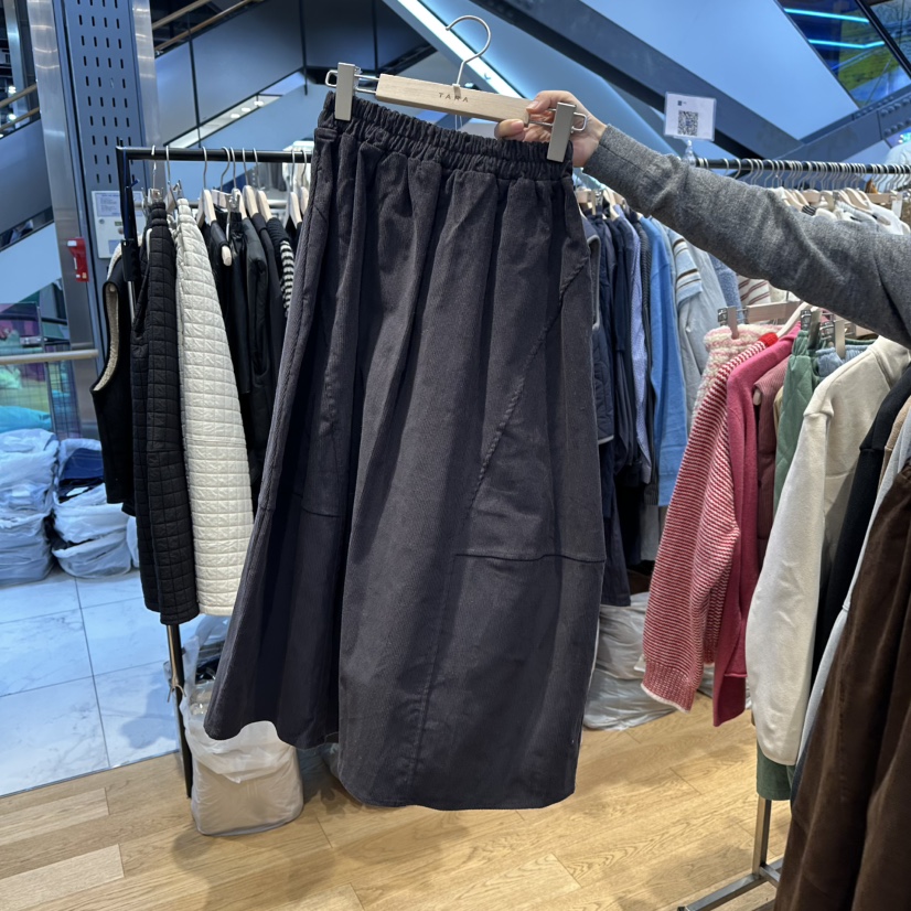 TARA東大門㊣直郵女裝新品時尚人氣25秋冬休閑推薦長裙燈芯絨TARA長裙圖色3