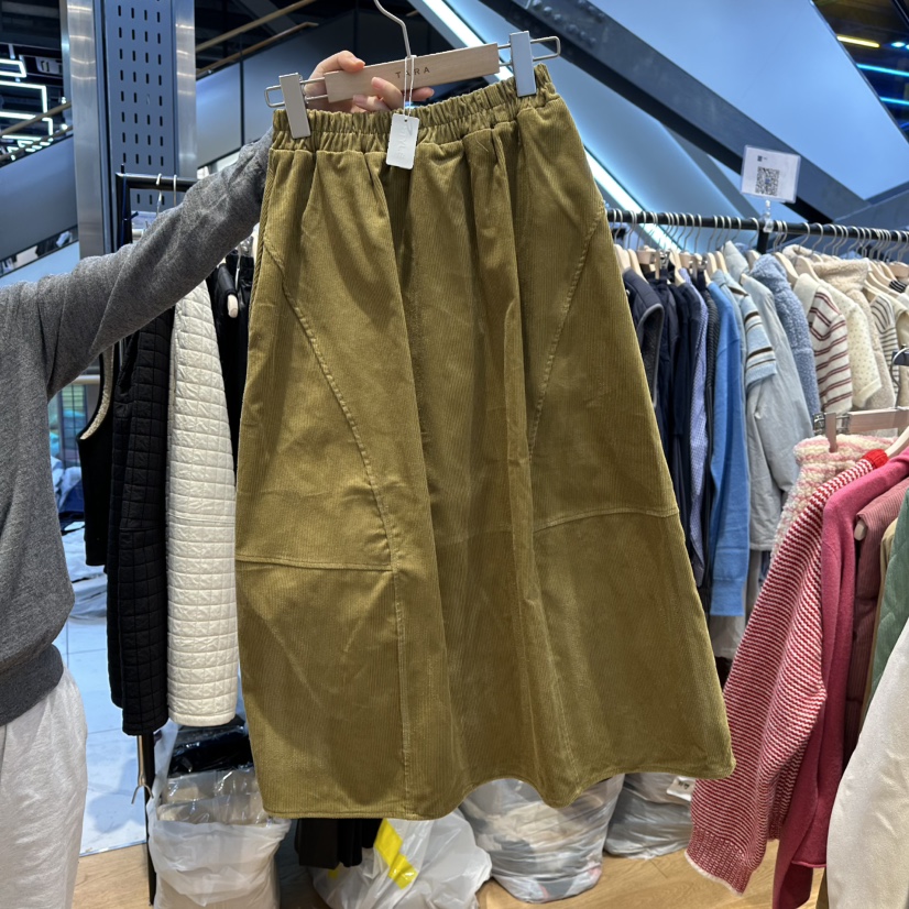 TARA東大門㊣直郵女裝新品時尚人氣25秋冬休閑推薦長裙燈芯絨TARA長裙圖色4