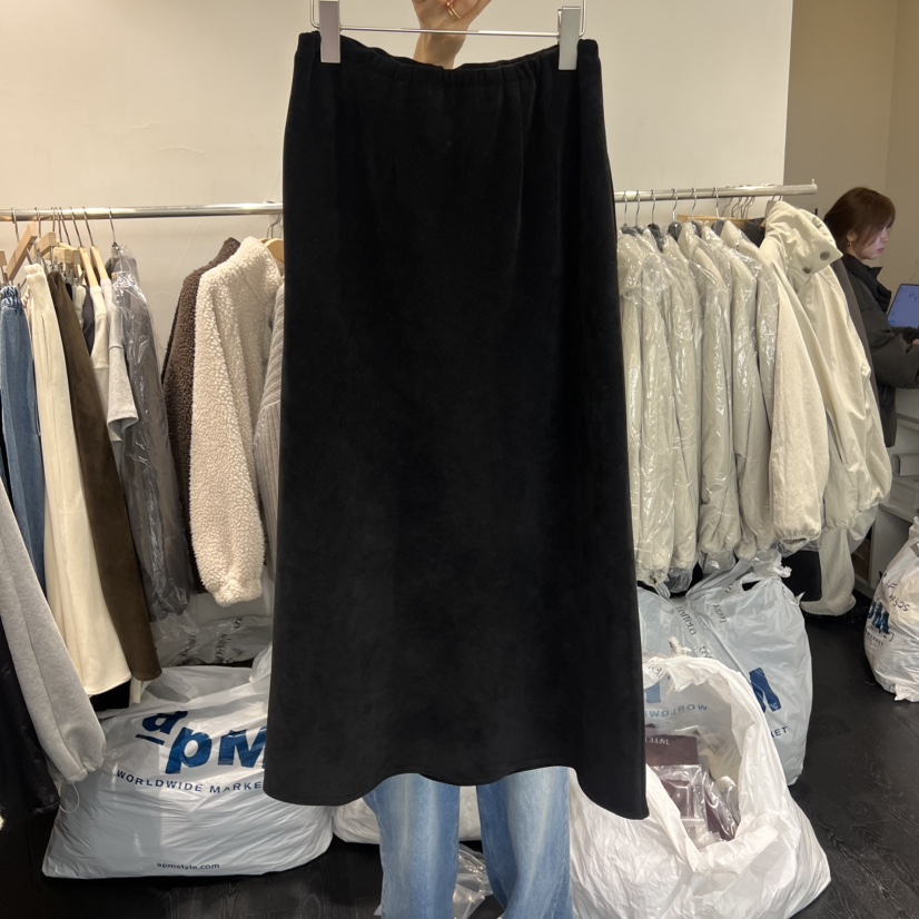 TAFFETA韓國直郵㊣女裝新品25秋冬人氣推薦半身裙中短裙麂皮TAFFETA半身裙/中短裙圖色3