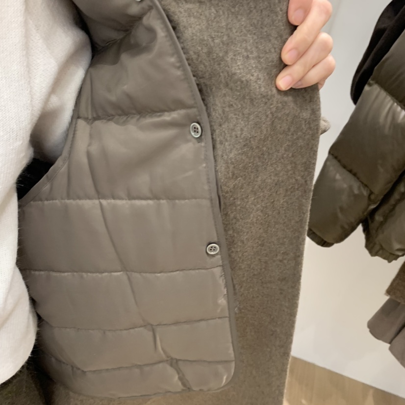 OURIN東大門㊣直郵女裝新款休閑人氣熱賣中長款大衣可拆卸口袋OURIN中長款大衣