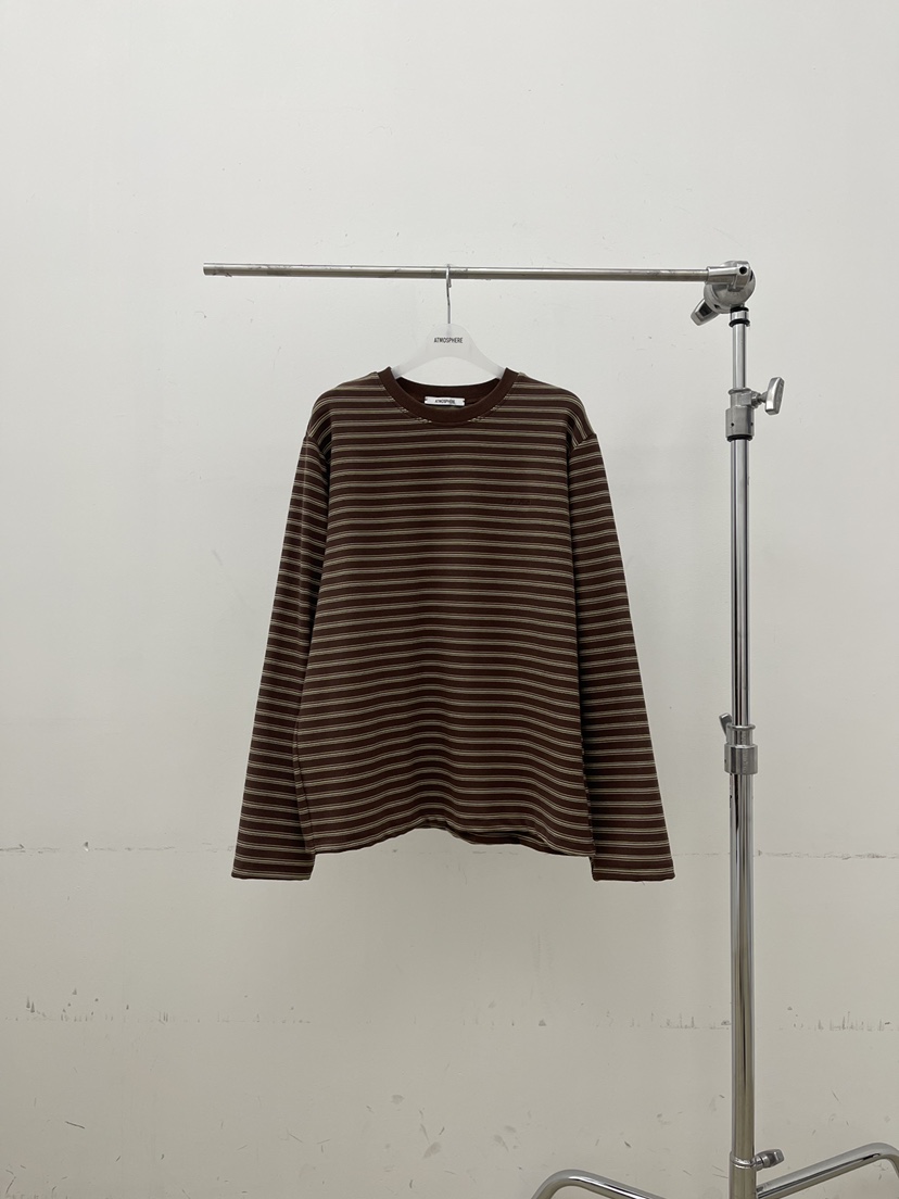 ATMOSPHERE韓國直郵㊣女士新款職業時尚25秋冬熱賣推薦長袖T恤ATMOSPHERE/BLING長袖T恤圖色1棕