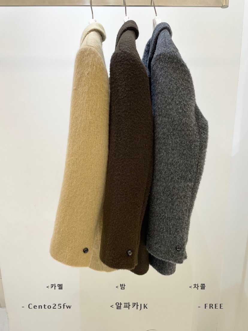 CENTO韓國直郵㊣女士新品職業25秋冬推薦休閑時尚人氣夾克羊駝CENTO夾克