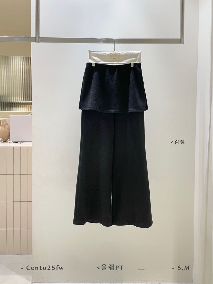 CENTO東大門㊣代購女裝新品人氣推薦時尚職業休閑熱賣25秋冬裙褲CENTO裙褲圖色3黑色