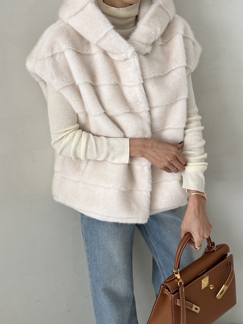 DEMAR東大門㊣實拍女士新品休閑職業25秋冬馬甲不含內搭皮草DEMAR馬甲圖色1