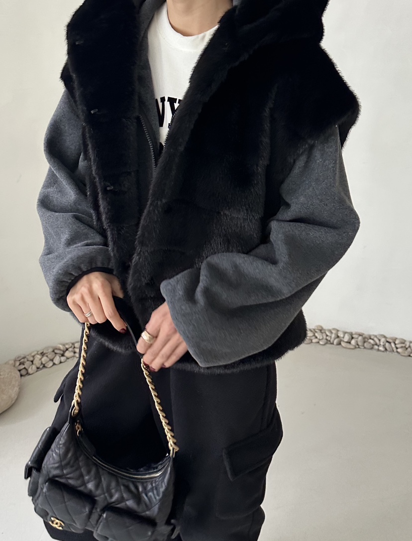 DEMAR東大門㊣實拍女士新品休閑職業25秋冬馬甲不含內搭皮草DEMAR馬甲圖色2黑