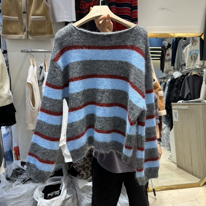 UNDERSTAR_VINTAGE東大門㊣實拍女裝新品熱賣時尚休閑針織衫UNDERSTAR_VINTAGE針織衫