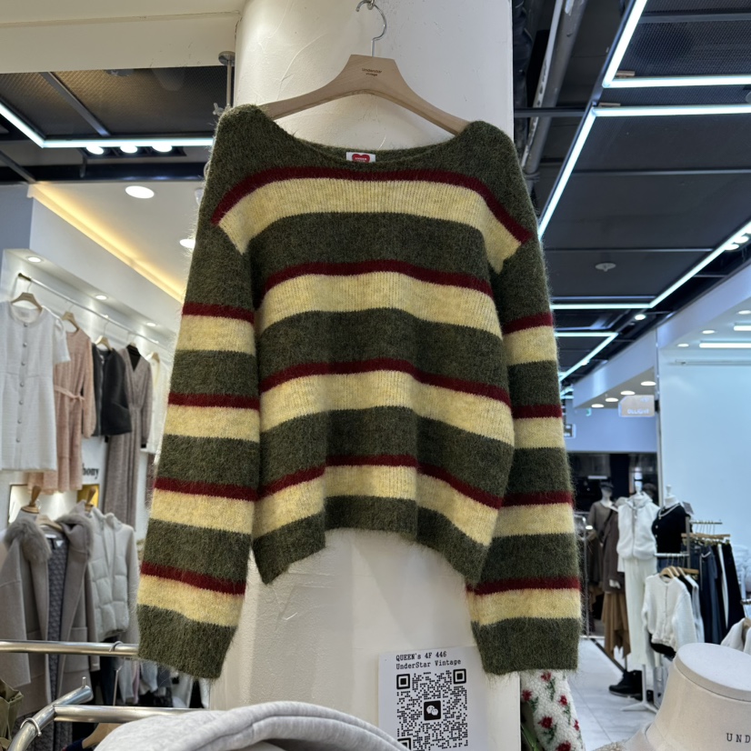 UNDERSTAR_VINTAGE東大門㊣實拍女裝新品熱賣時尚休閑針織衫UNDERSTAR_VINTAGE針織衫圖色1