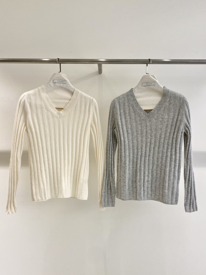 1968東大門㊣直郵女裝新款休閑職業時尚人氣針織衫V領修身羅紋1968/YEOUYA針織衫