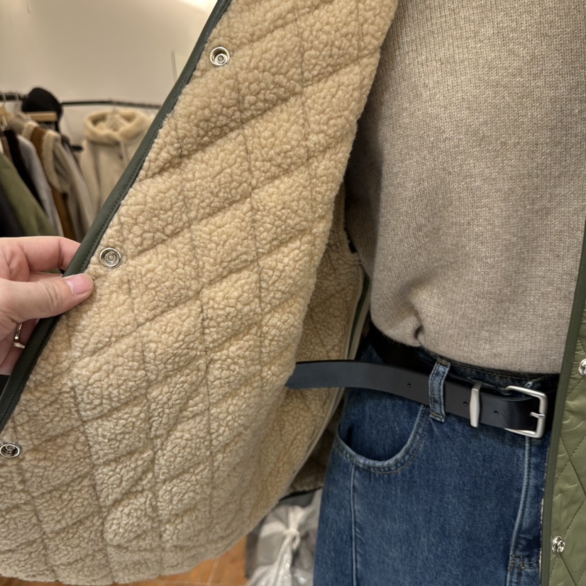 LOGON東大門㊣實拍女士新款職業休閑人氣推薦25秋冬短款棉服絎縫LOGON短款棉服