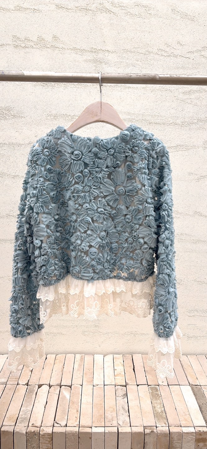 YARD韓國代購㊣女裝新款時尚推薦休閑熱賣職業襯衫蕾絲衫繡花YARD襯衫/蕾絲衫