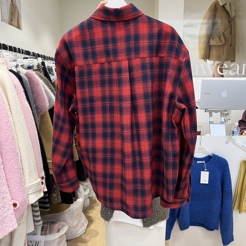 RUMIRU/AWEAR東大門㊣代購女裝新品休閑時尚襯衫蕾絲衫格子awear/RUMIRU襯衫/蕾絲衫