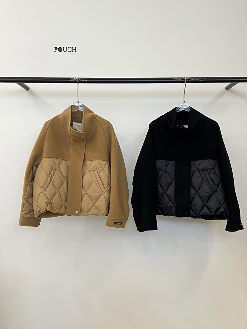 POUCH東大門㊣代購女士新款25秋冬熱賣時尚休閑推薦短款大衣POUCH短款大衣