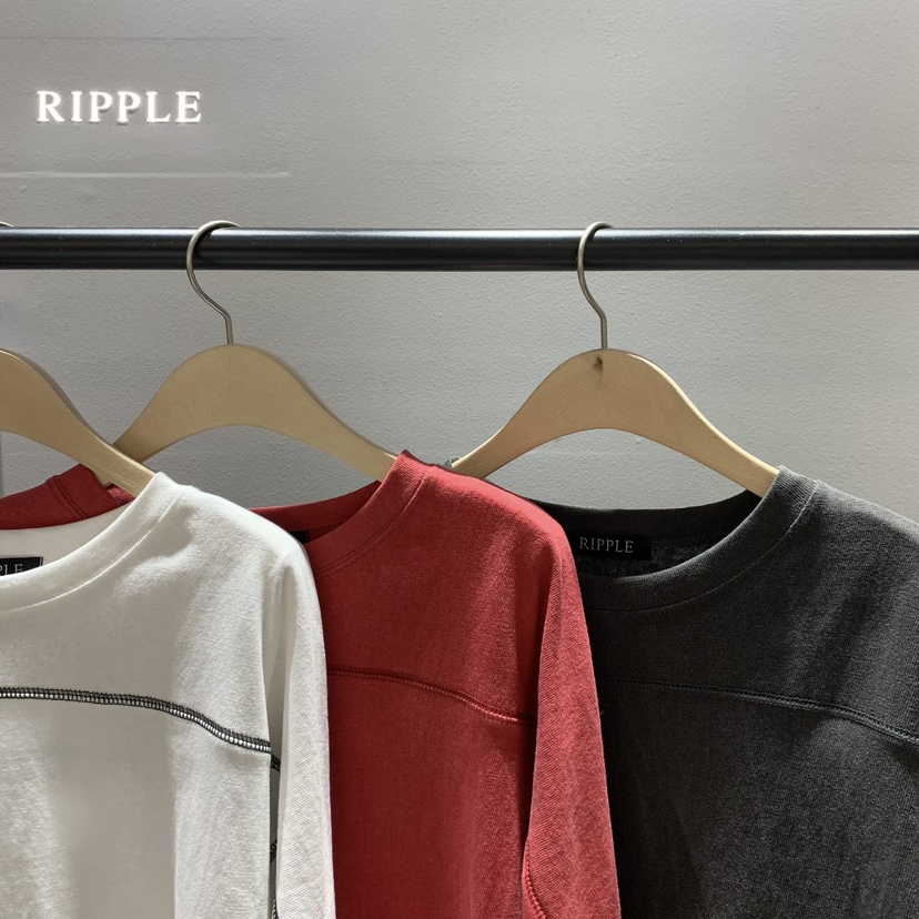 RIPPLE東大門㊣代購女士新品人氣熱賣25秋冬推薦休閑長袖T恤RIPPLE長袖T恤