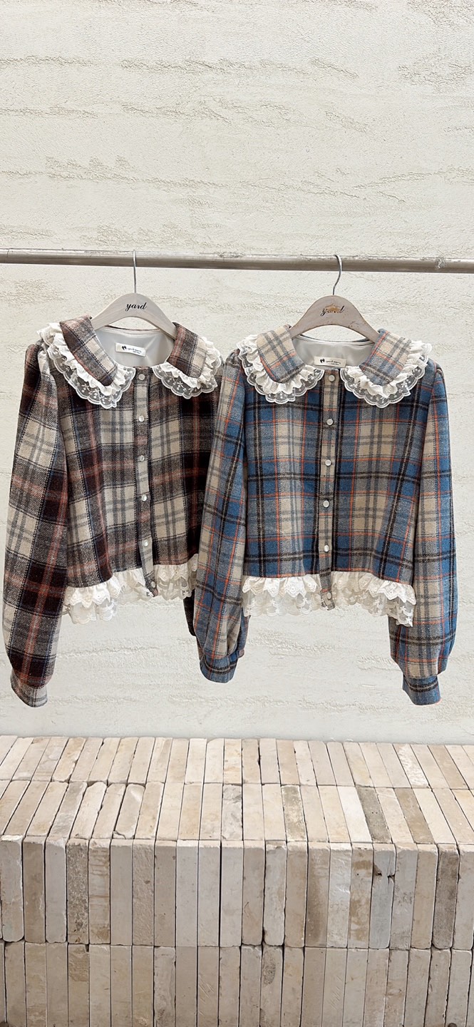 YARD東大門㊣實拍女士新品時尚職業25秋冬熱賣襯衫蕾絲衫刺繡YARD襯衫/蕾絲衫