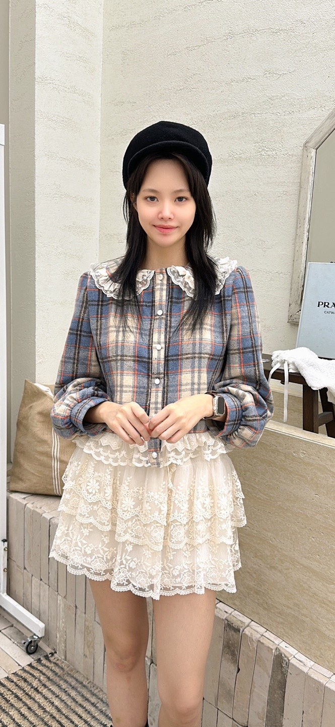 YARD東大門㊣實拍女士新品時尚職業25秋冬熱賣襯衫蕾絲衫刺繡YARD襯衫/蕾絲衫