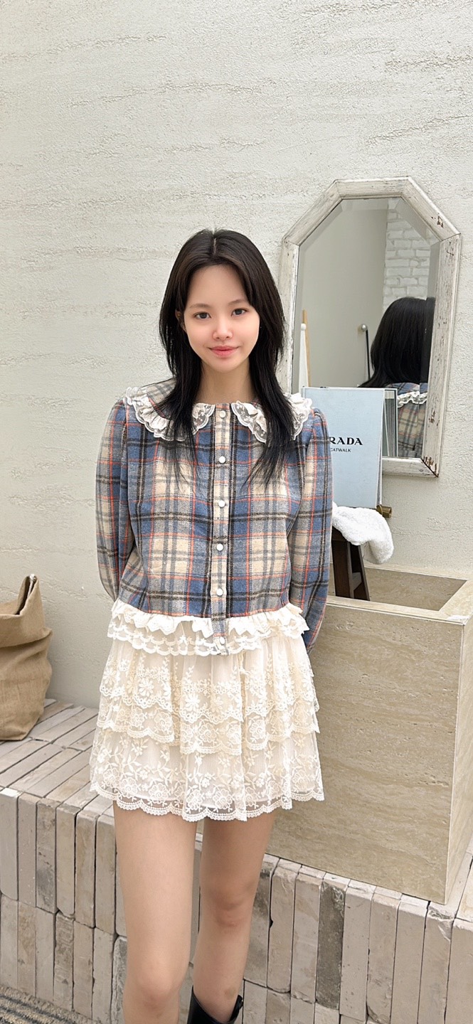 YARD東大門㊣實拍女士新品時尚職業25秋冬熱賣襯衫蕾絲衫刺繡YARD襯衫/蕾絲衫