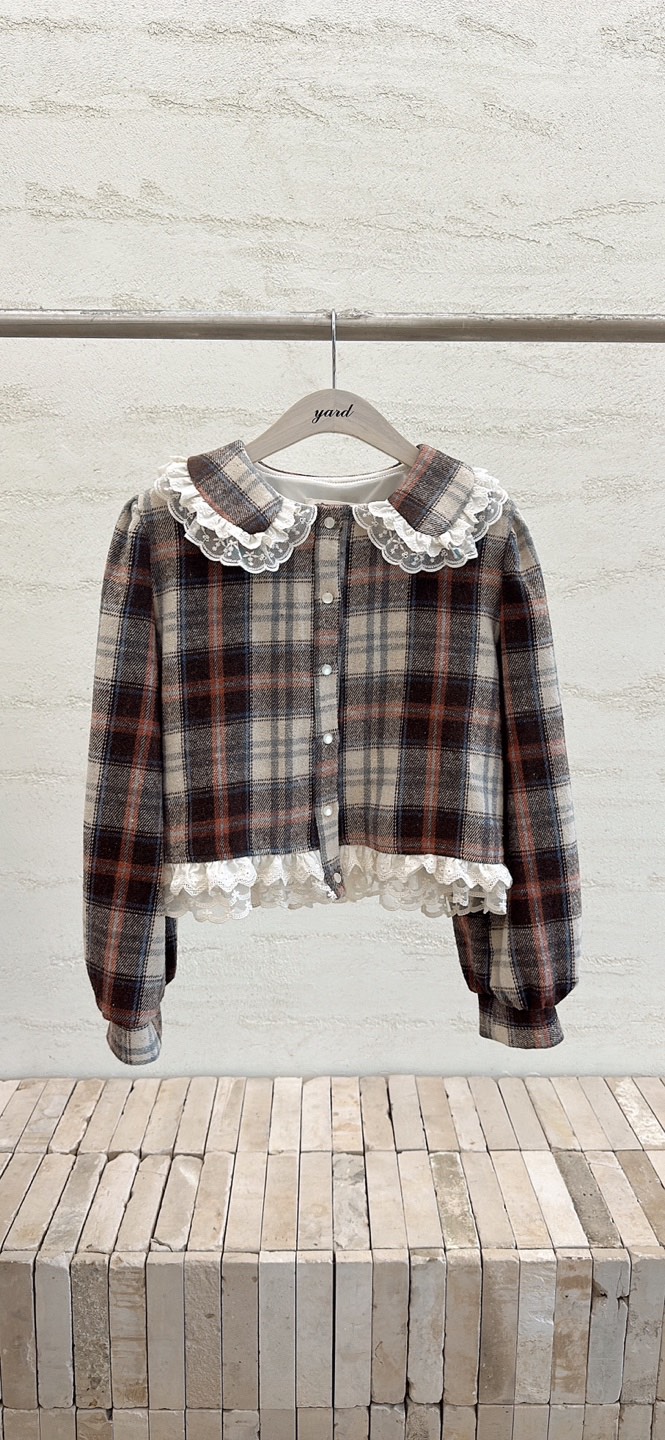 YARD東大門㊣實拍女士新品時尚職業25秋冬熱賣襯衫蕾絲衫刺繡YARD襯衫/蕾絲衫圖色1