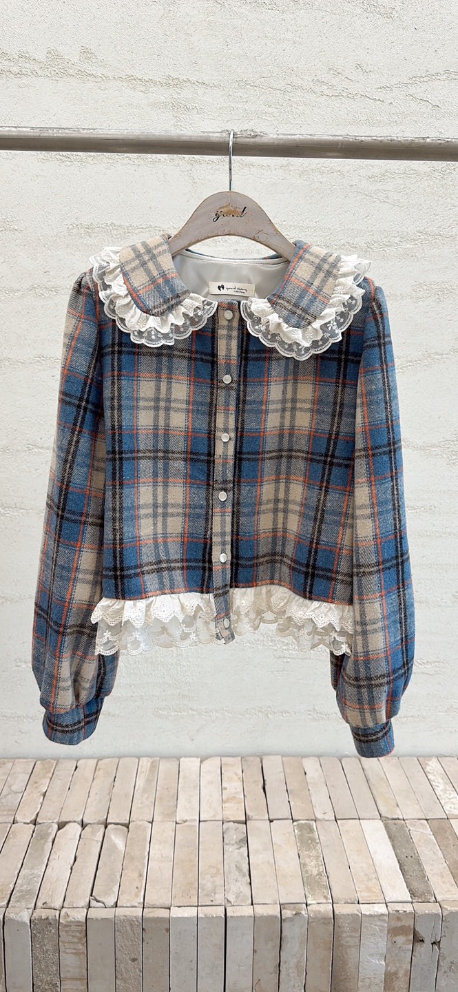 YARD東大門㊣實拍女士新品時尚職業25秋冬熱賣襯衫蕾絲衫刺繡YARD襯衫/蕾絲衫圖色2