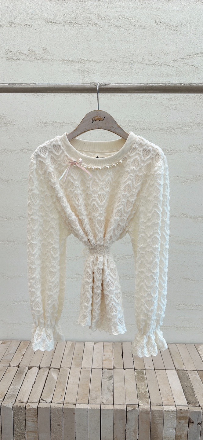 YARD東大門㊣直郵女裝新款職業時尚人氣休閑襯衫蕾絲衫含胸花YARD襯衫/蕾絲衫圖色1