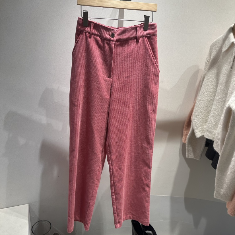 ROOM K-P東大門㊣代購女士新款推薦25秋冬時尚休閑褲燈心絨ROOM K休閑褲圖色2