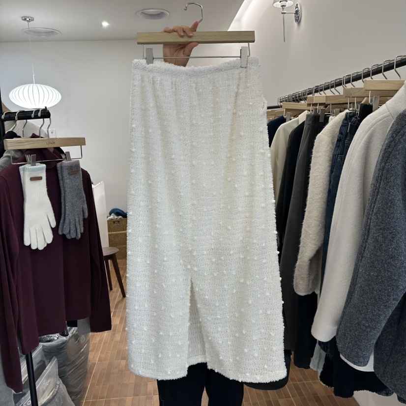 LOGON韓國直郵㊣女士新款25秋冬休閑推薦人氣熱賣時尚職業長裙LOGON長裙