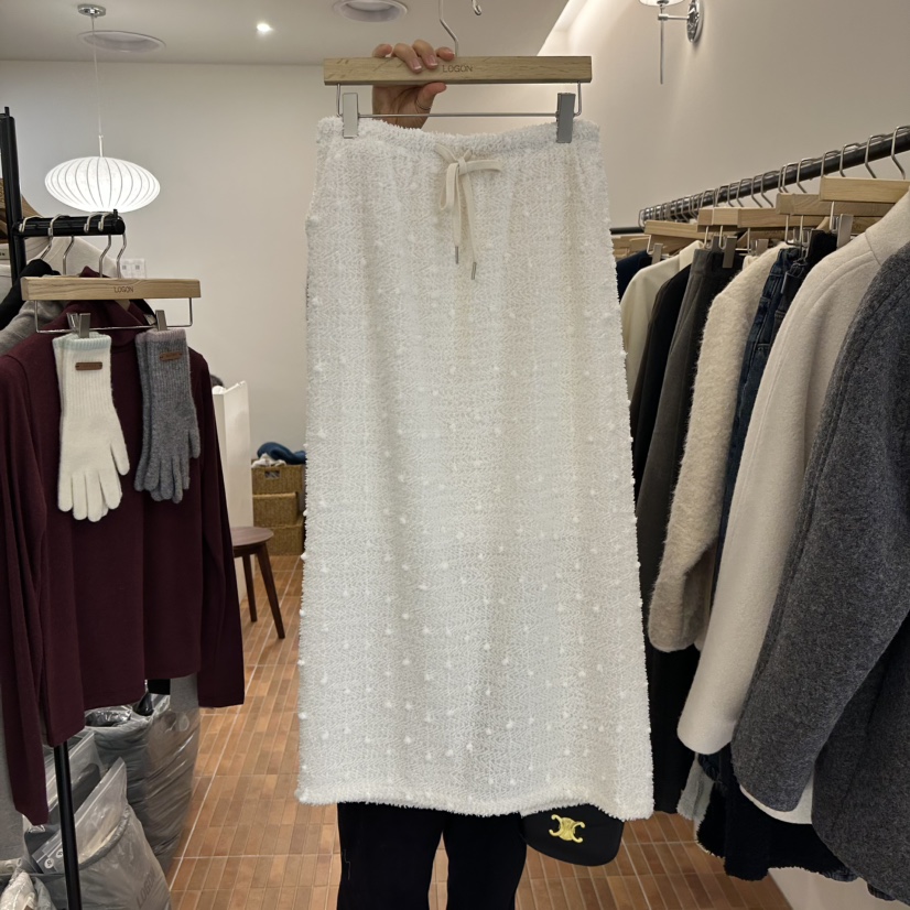 LOGON韓國直郵㊣女士新款25秋冬休閑推薦人氣熱賣時尚職業長裙LOGON長裙圖色1