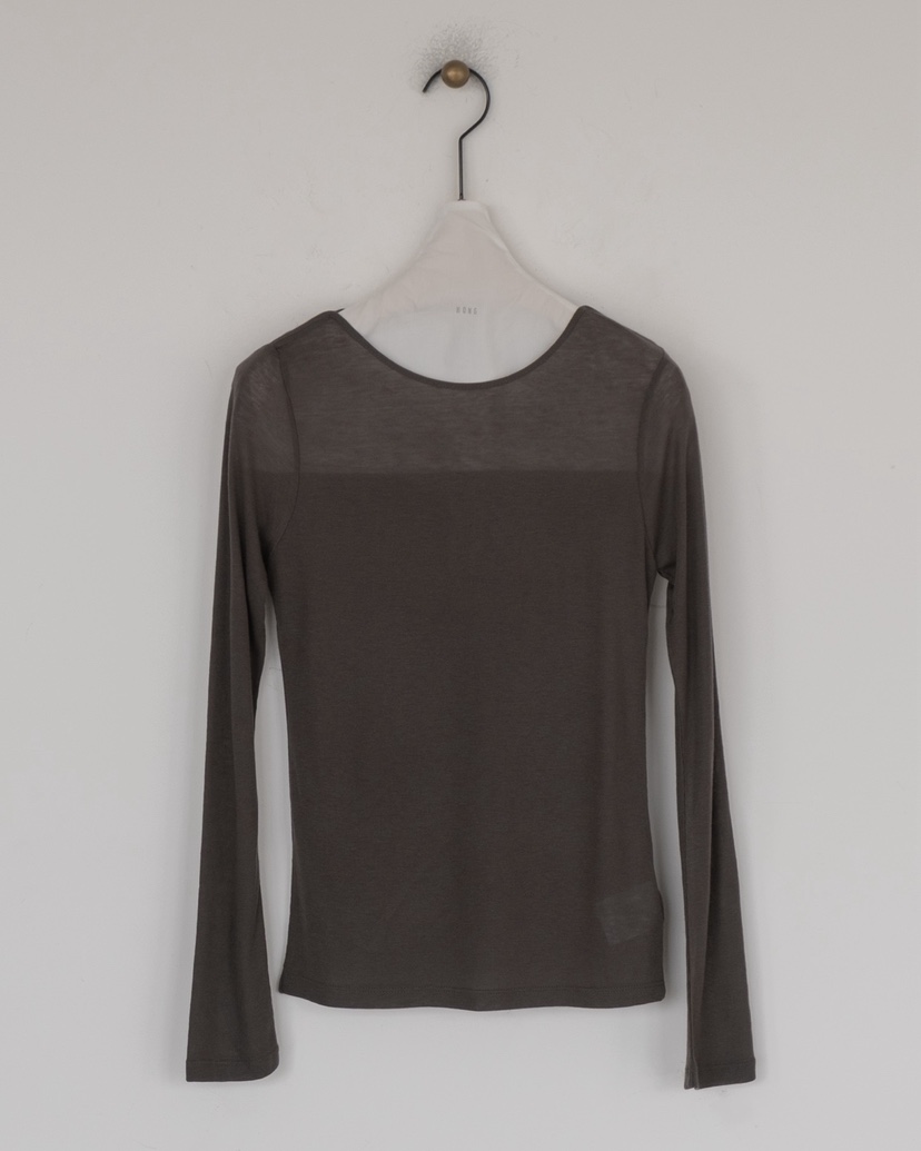 HONG-P東大門㊣直郵女裝新款推薦職業熱賣休閑25秋冬長袖T恤HONG-P長袖T恤圖色2棕色