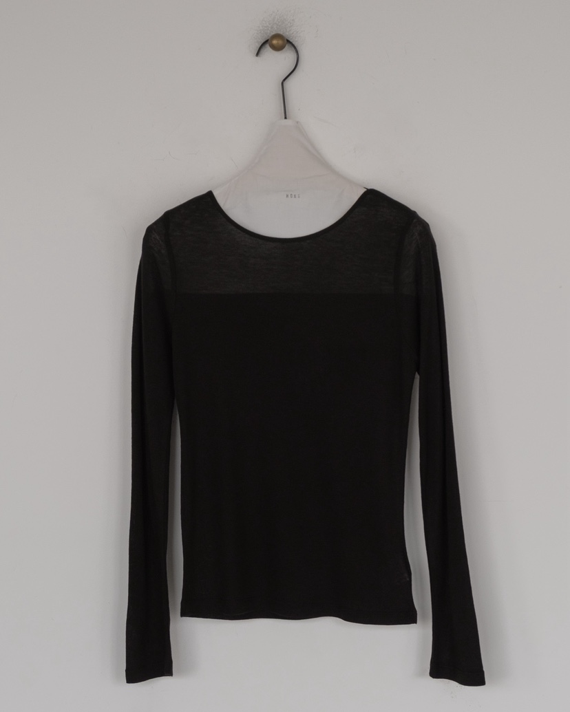 HONG-P東大門㊣直郵女裝新款推薦職業熱賣休閑25秋冬長袖T恤HONG-P長袖T恤圖色3黑色