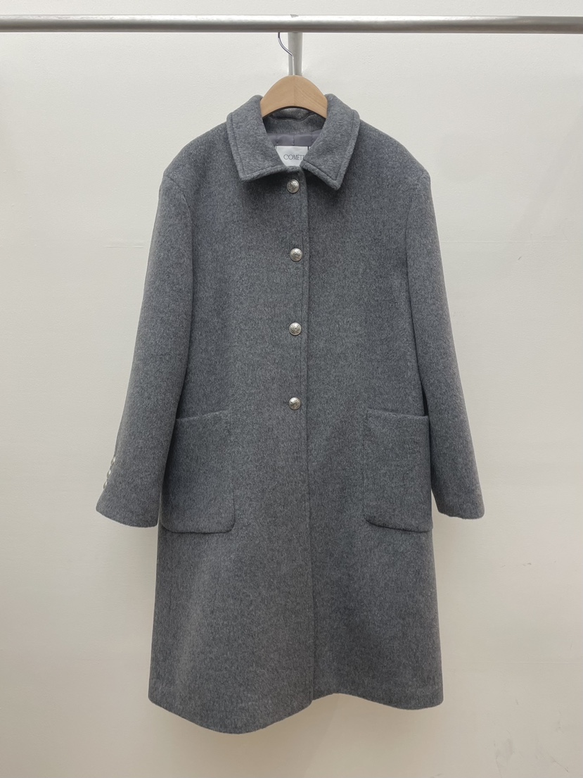 COMETE東大門㊣實拍女士新品職業時尚25秋冬熱賣中長款大衣COMETE中長款大衣圖色1