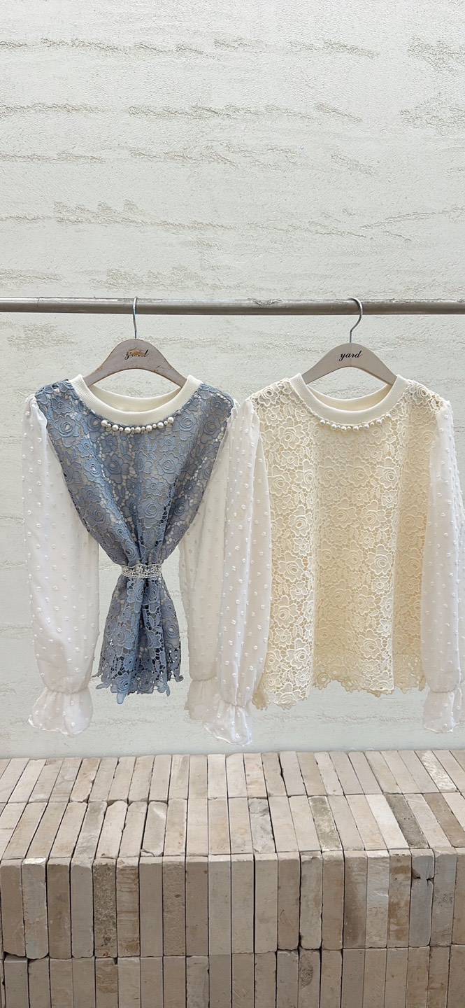 YARD東大門㊣實拍女士新款人氣25秋冬時尚推薦襯衫蕾絲衫雪紡YARD襯衫/蕾絲衫