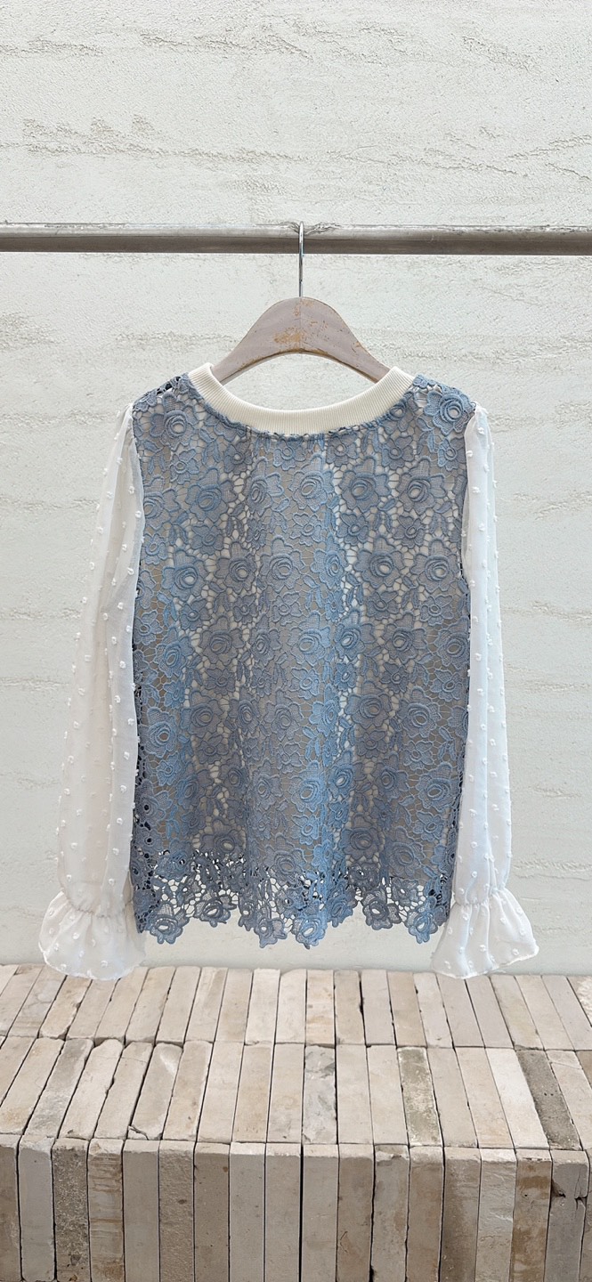 YARD東大門㊣實拍女士新款人氣25秋冬時尚推薦襯衫蕾絲衫雪紡YARD襯衫/蕾絲衫