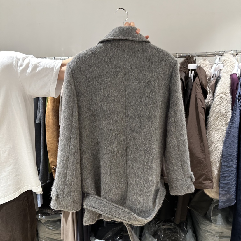 FAVOR-P韓國代購㊣女裝新款職業推薦人氣25秋冬休閑短款大衣FAVOR-P短款大衣