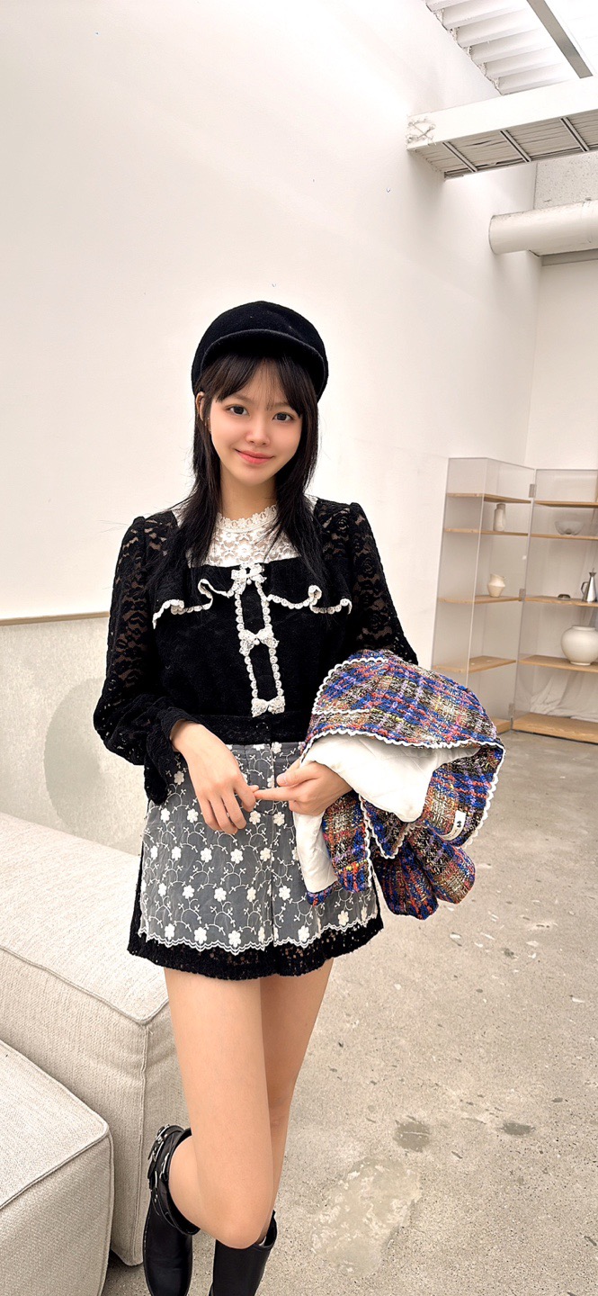 YARD韓國直郵㊣女裝新品推薦25秋冬職業時尚熱賣襯衫蕾絲衫YARD襯衫/蕾絲衫